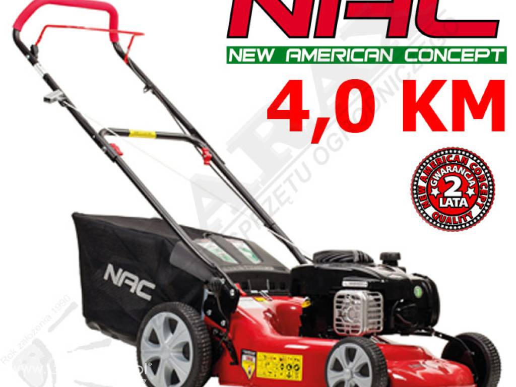 Kosiarka spalinowa NAC S461H BS500E moc 4.0 KM, szer. cięcia: 46,0cm, z koszem