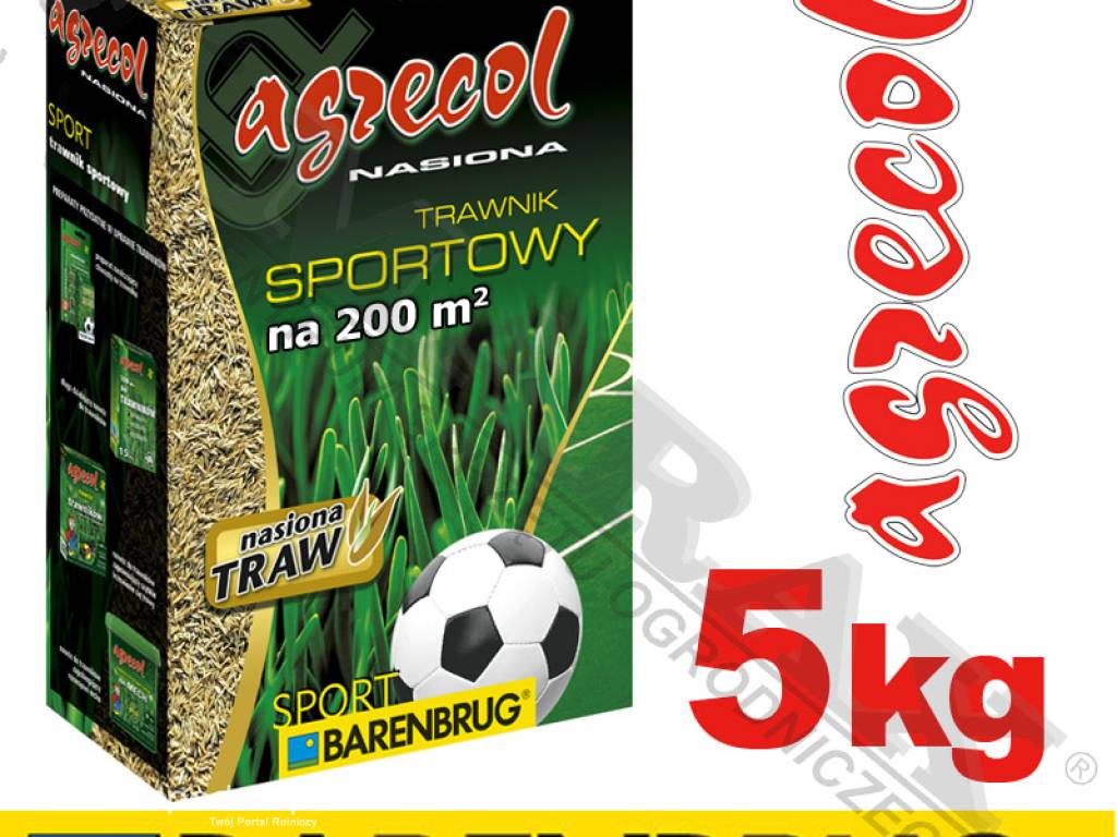 Trawa, nasiona trawy BARENBRUG / AGRECOL SPORT masa: 5 kg, na 200m2,  trawnik sportowy