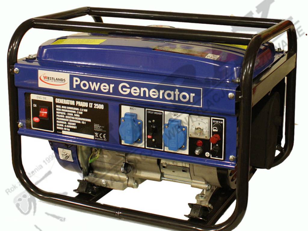 Agregat, generator prądotwórczy WESTLANDS LT2500moc  2000W, prądnica spalinowa, generator prąduWESTLANDS LT 2500