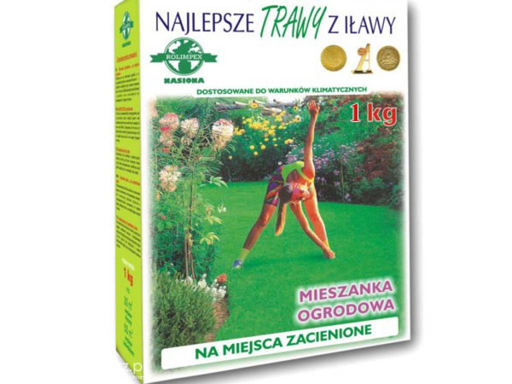 Trawa, nasiona trawy OGRODOWA masa: 1kg, mieszanka traw na miejsca zacienione Rolimpex