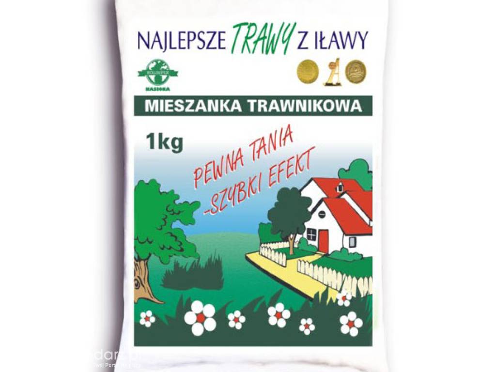 Trawa, nasiona trawy TRAWNIKOWA folia masa: 1kg, mieszanka traw szybki efekt Rolimpex