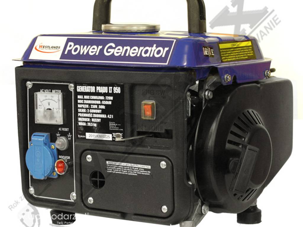 Agregat, generator prądotwórczy WESTLANDS LT950 moc 650W, prądnica spalinowa, generator prądu