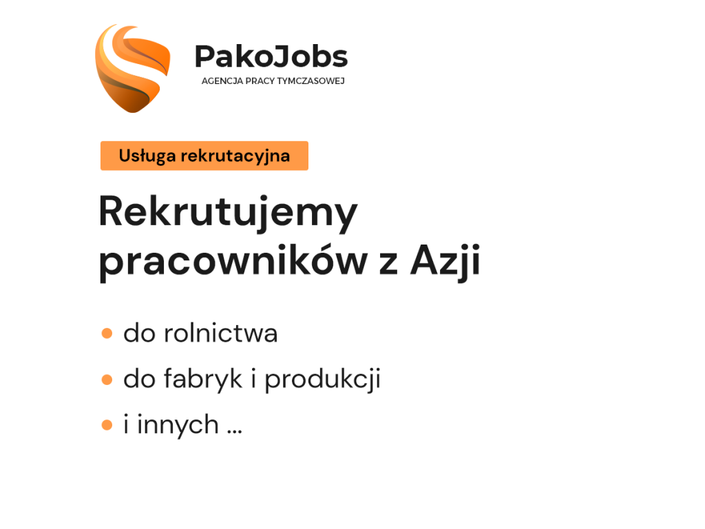 Rekrutacja pracowników z Azji do rolnictwa - Pako HR