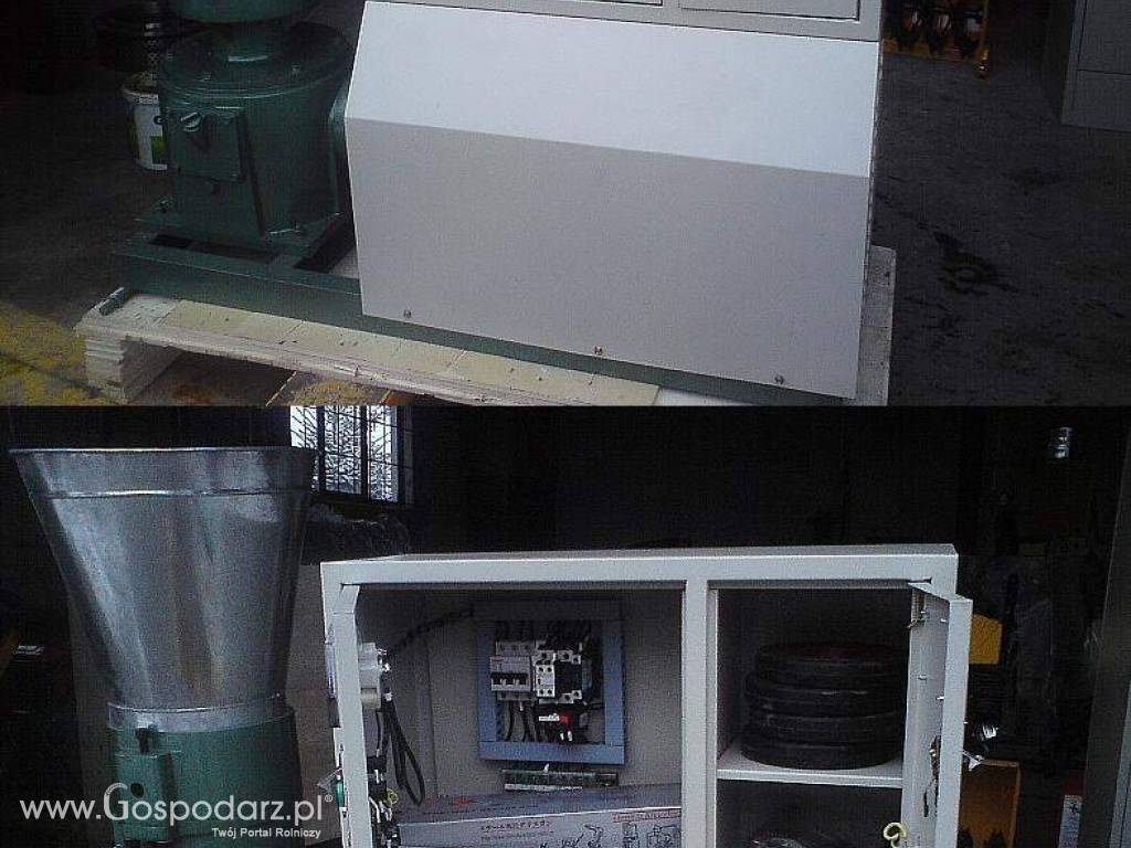 PELLECIARKI: wydajność do 400-600 kg/h, silnik 15 kW, matryca 6mm lub 8mm