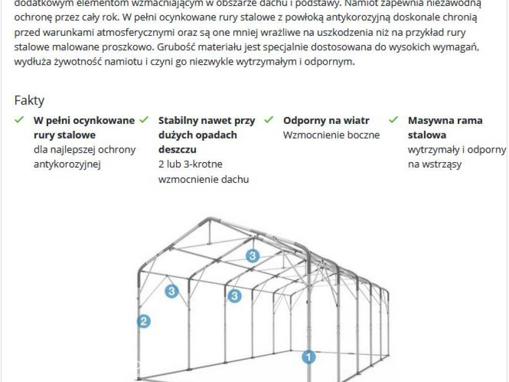 6x12x3 m Hala namiotowa, PVC 550 szary, WYSYŁKA GRATIS 5