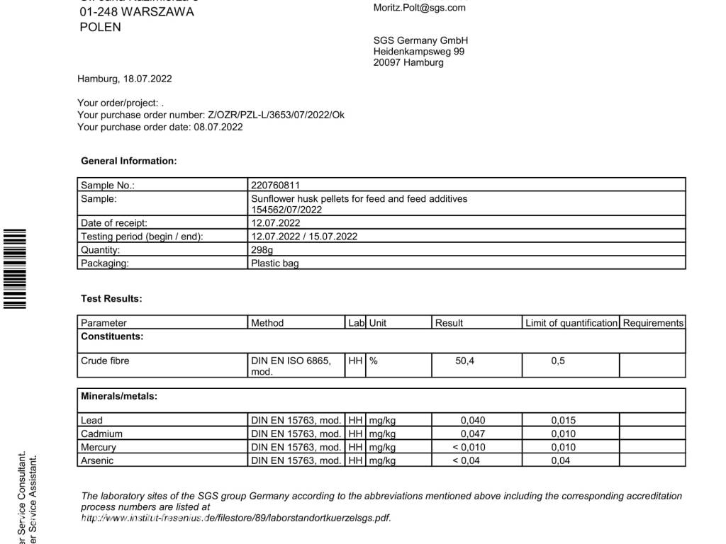 PASZA  SŁONECZNIKOWA DLA PRZEŻUWACZY - od 699 zł/t 6