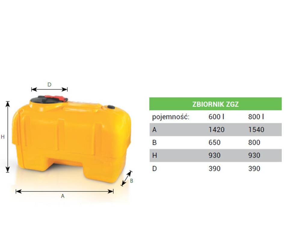 Zbiornik opryskiwacza ZGZ 600