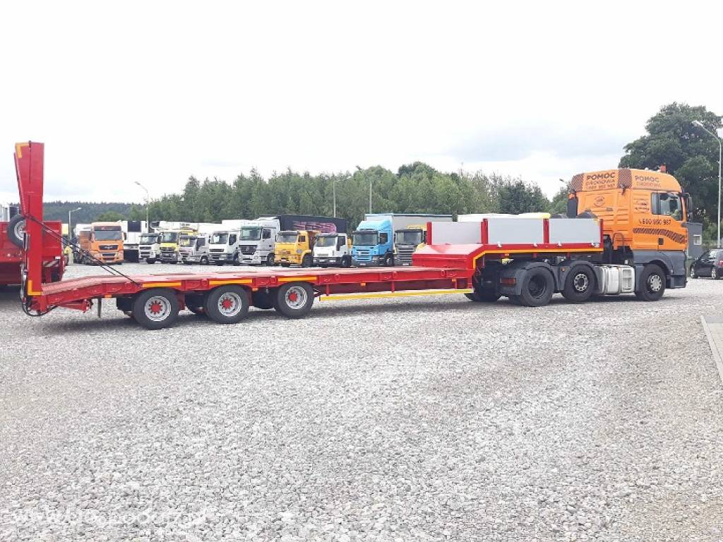 Transport niskopodwoziowy maszyn i gabarytów transport wywrotką lawetą