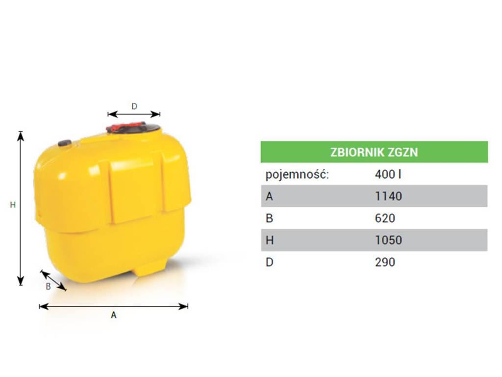 Zbiornik opryskiwacza ZGZN 400