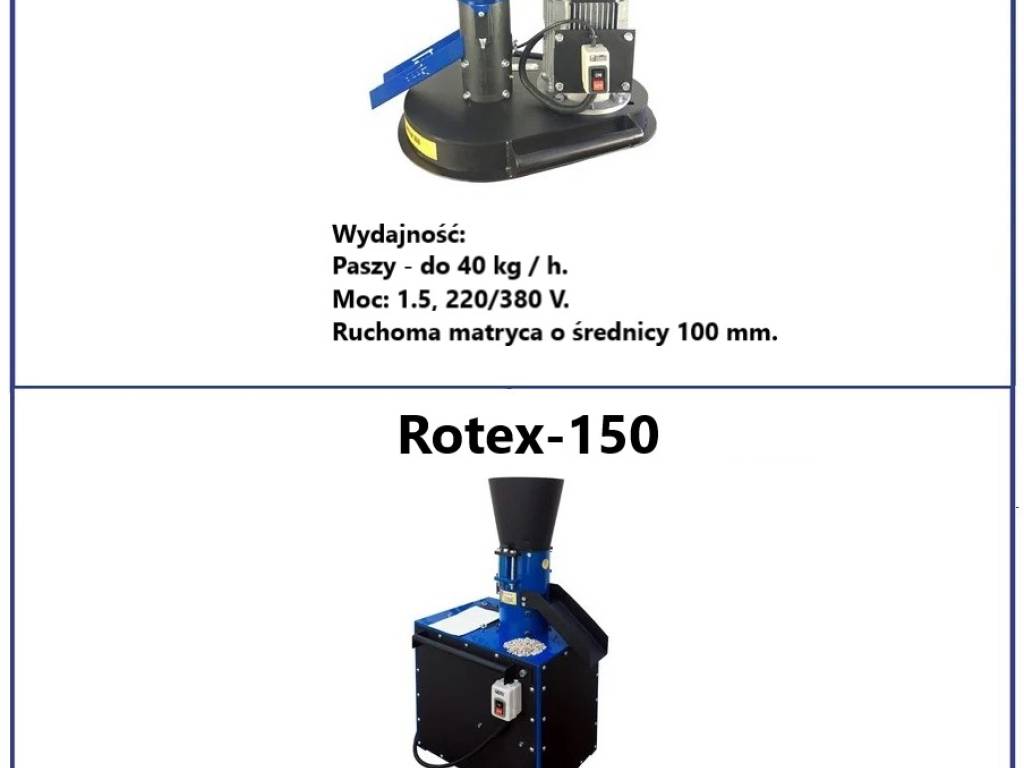 Granulator paszowy Rotex-100 / 1.5 kW, 220 - 380W 9