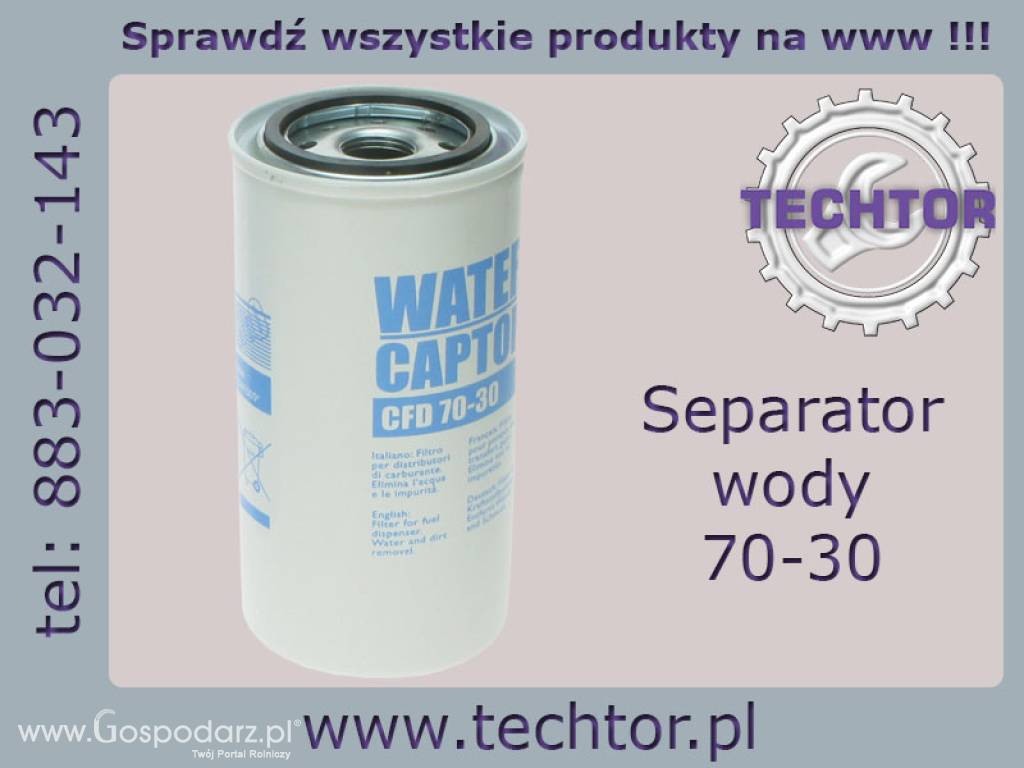 Separator wody do oleju, paliwa, ON, ropy 70 l/min - PIUSI bez głowicy