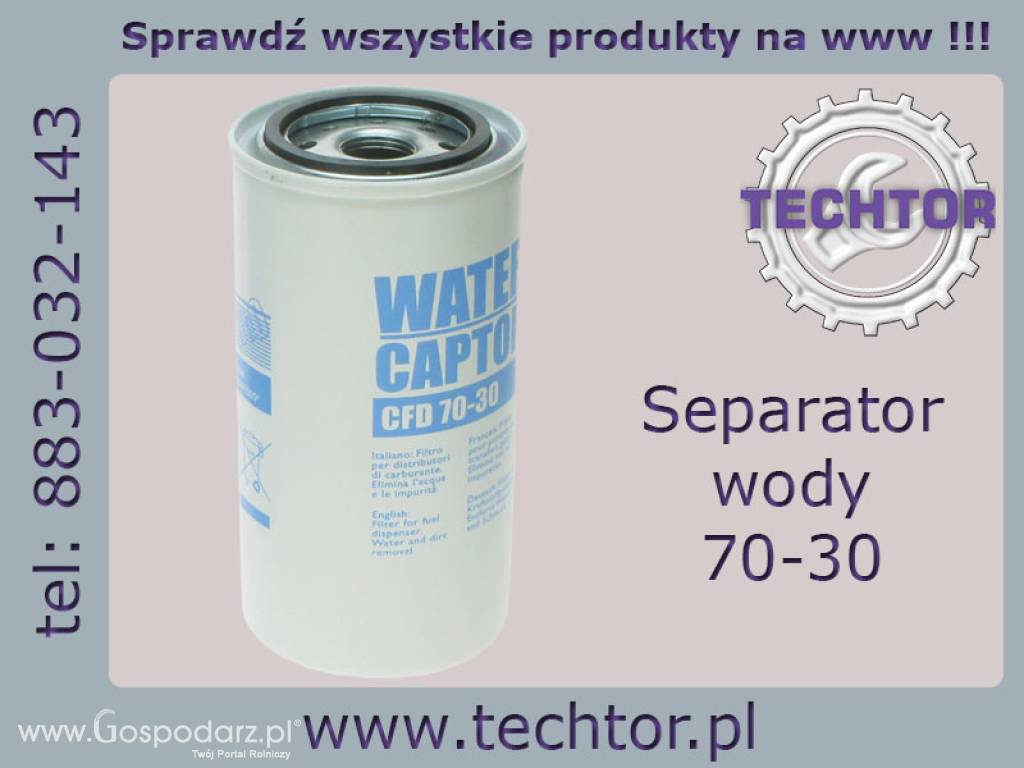 Separator wody do oleju, paliwa, ON, ropy 70 l/min - PIUSI bez głowicy