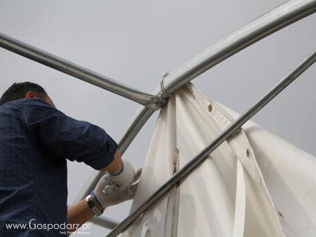 Namiot magazynowy hala łukowa 6,1x12,8x3,66m 8