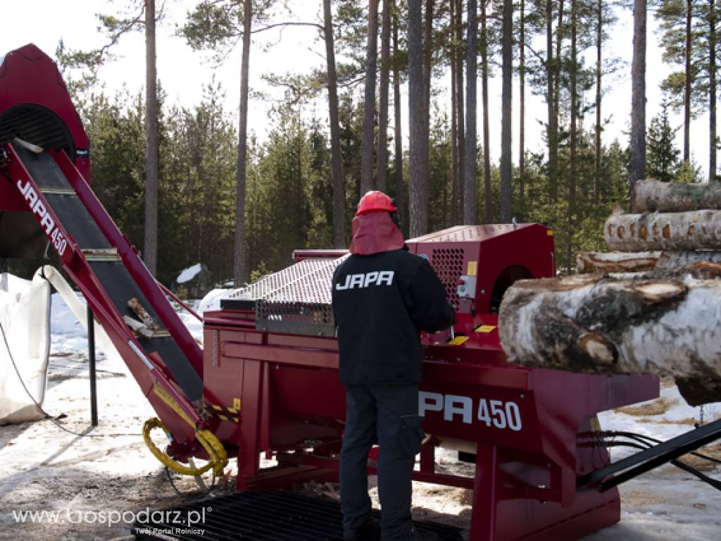 Kombajn do drewna kominkowego z piłą łańcuchową JAPA 450 5