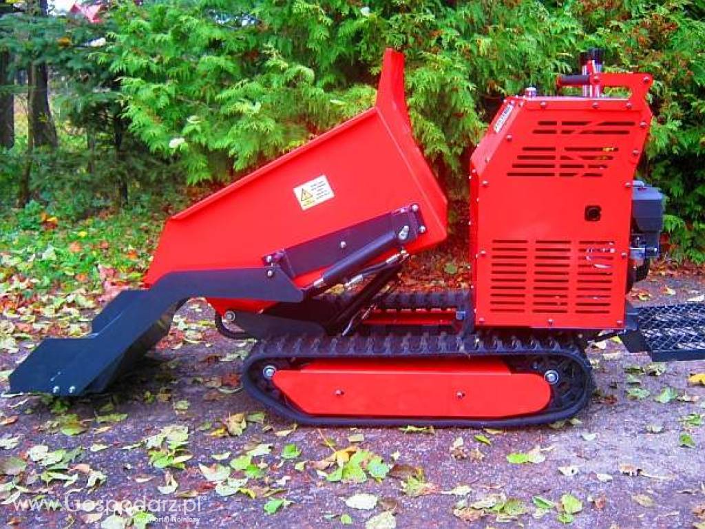 Hydraulicznie napędzane wozidło budowlane komunalne WGS-500 na gąsienicach silnik 9KM udźwig do 500 kg., w zestawie łyżka załadunkowa 4