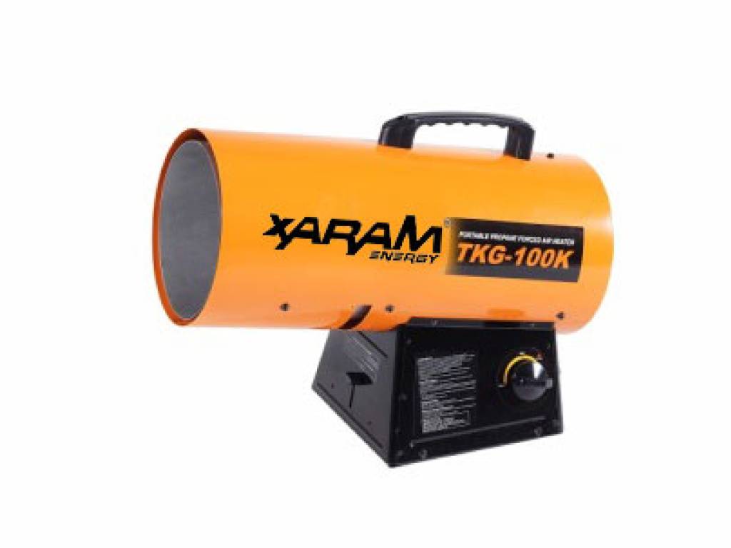 Nagrzewnica gazowa XARAM Energy TGK 100-K  o mocy 36 kW z termostatem i zapłonem elektronicznym.