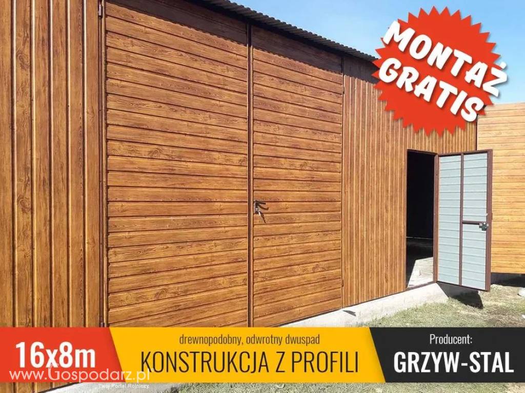 GARAŻ BLASZANY Złoty Dąb -Garaże Blaszane -Magazyn Rolniczy -GRZYWSTAL