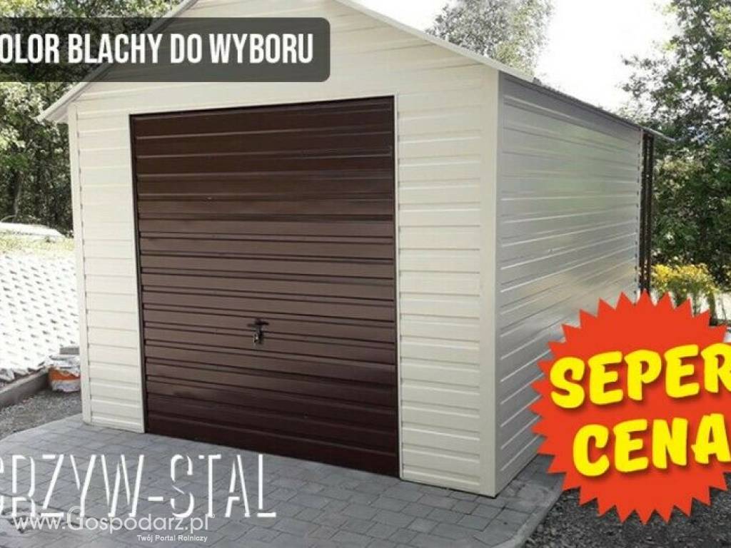 Garaż Blaszany / Wiatka ogrodowa / Drewutnia 3x4m / Schowek - GRZYWSTAL