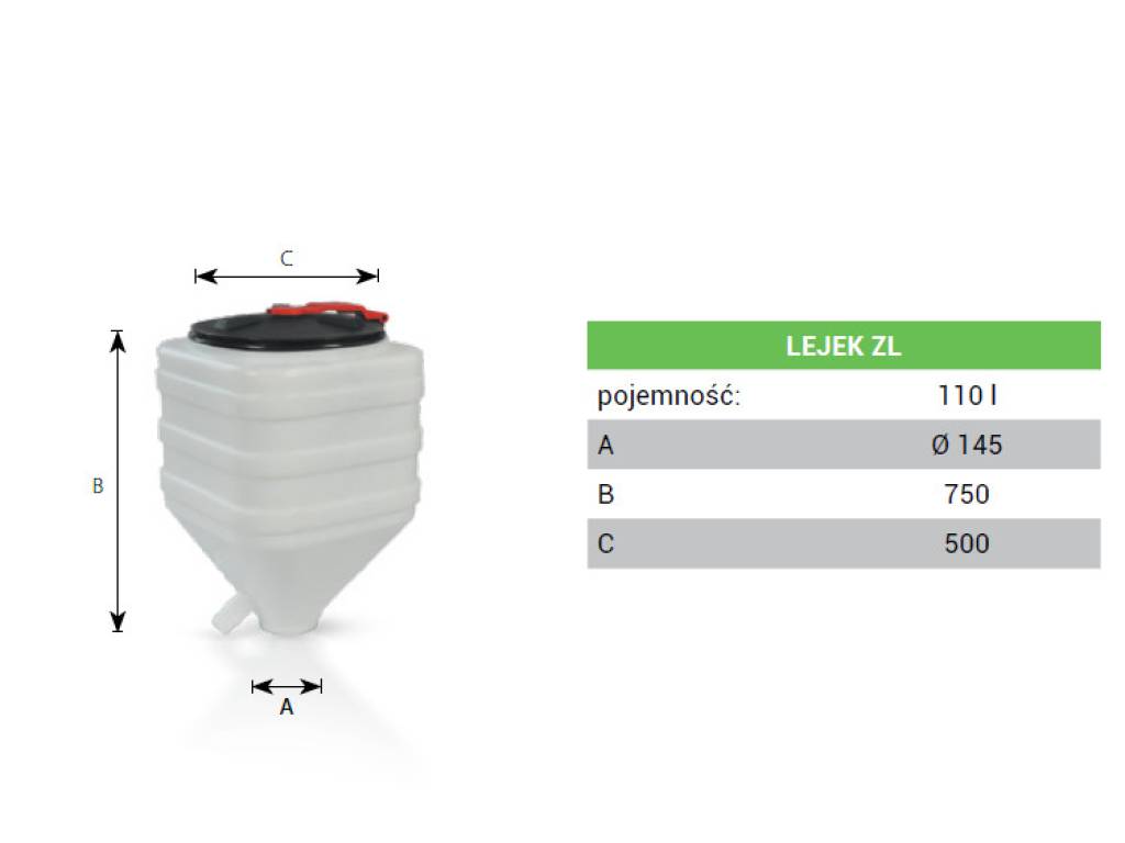 Lejek do paszomatów 110 litrów