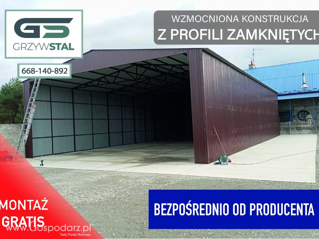Garaż Blaszany Wysoka Otwarta/Wiata  Hala Garaże Blaszane – GRZYWSTAL