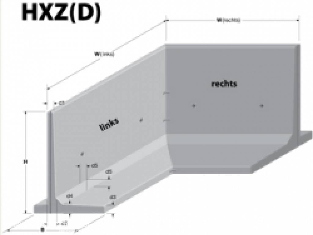 Ścianka oporowa typu L z przeciwstopą (betonowa - z betonu) VB BETON