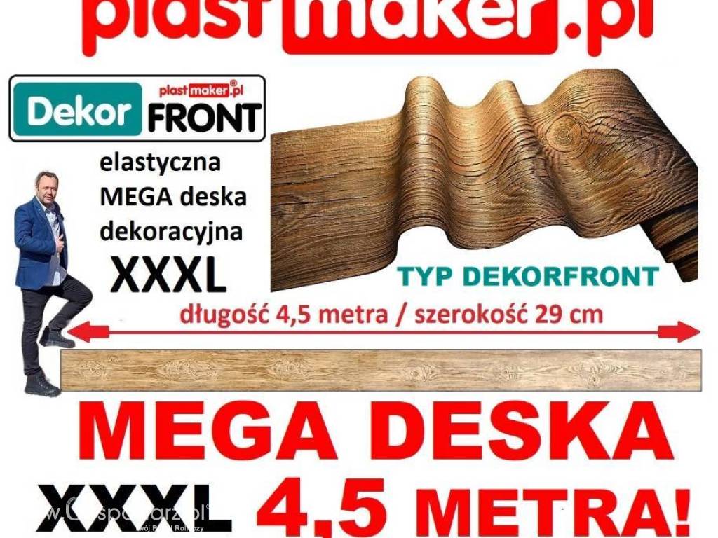 NOWOŚĆ  Elastyczna luksusowa elastyczna deska MEGA FORMAT!!! 4,5 długości i 29 cm szer. Imitacja drewna 4