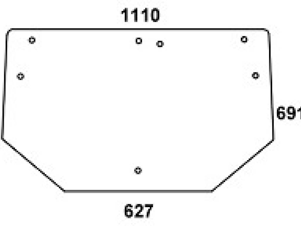 JOHN DEERE szyba tylna  5300, 5400, 5500, 5310, 5410, 5510