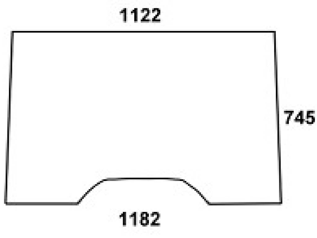 JOHN DEERE / CLAAS / RENAULT - szyba przednia do kabiny MX 3- MX 4