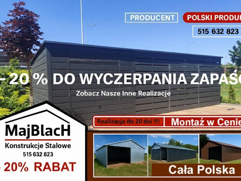 GRAFIT - RAL -  Garaż Blaszany |Altana Narzędziowa |WIATA – Maj-Blach