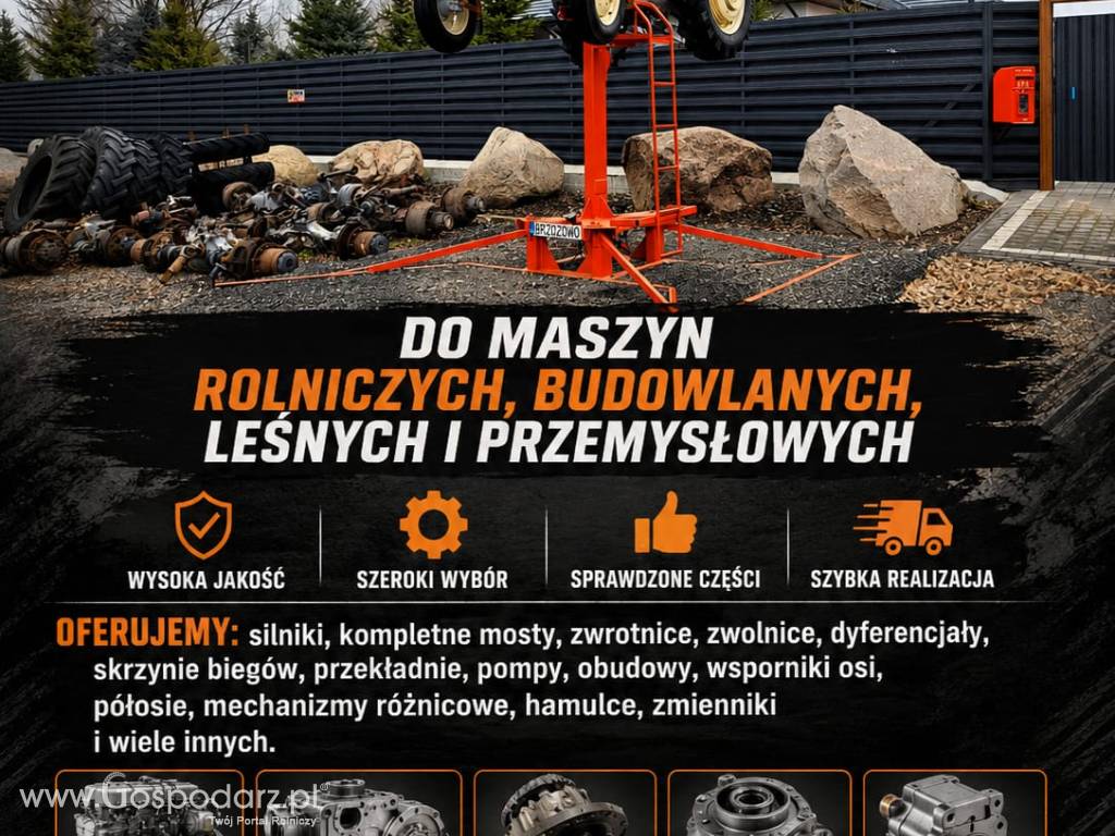Szeroki wybór części do maszyn rolniczych, budowlanych, leśnych i przemysłowych