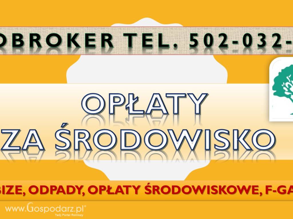 Sprawozdania, opłaty środowiskowe