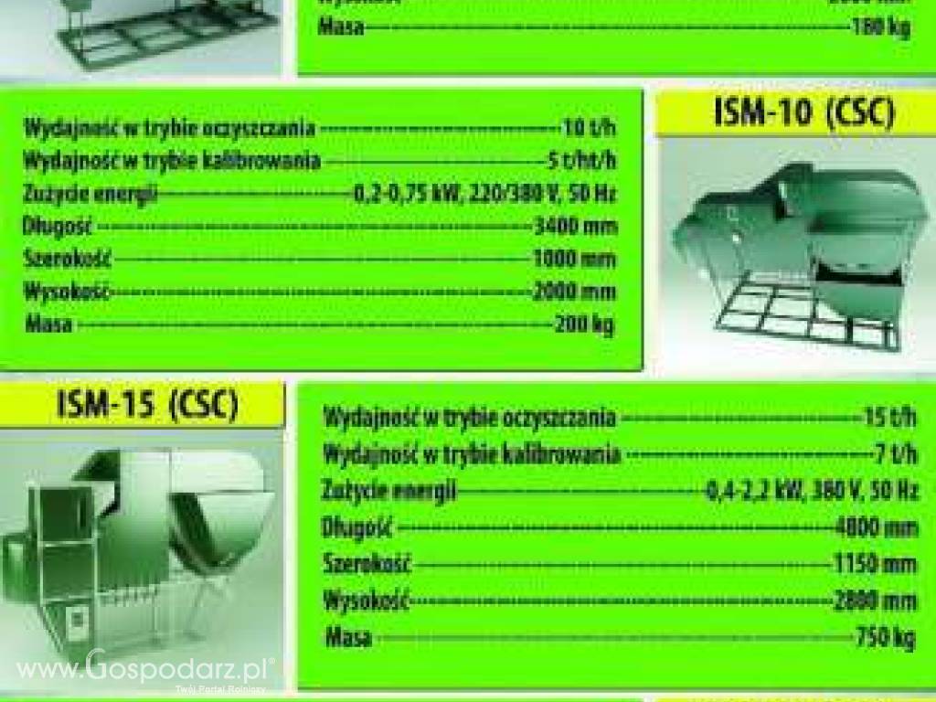 Separator aerodynamiczny do oczyszczania i kalibracji zboża. 8