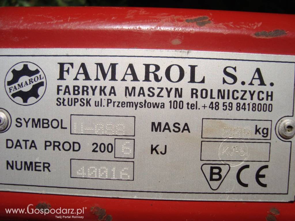 Pług 4 skibowy FAMAROL zmienna szerokość orki od 132 do 200 cm 7