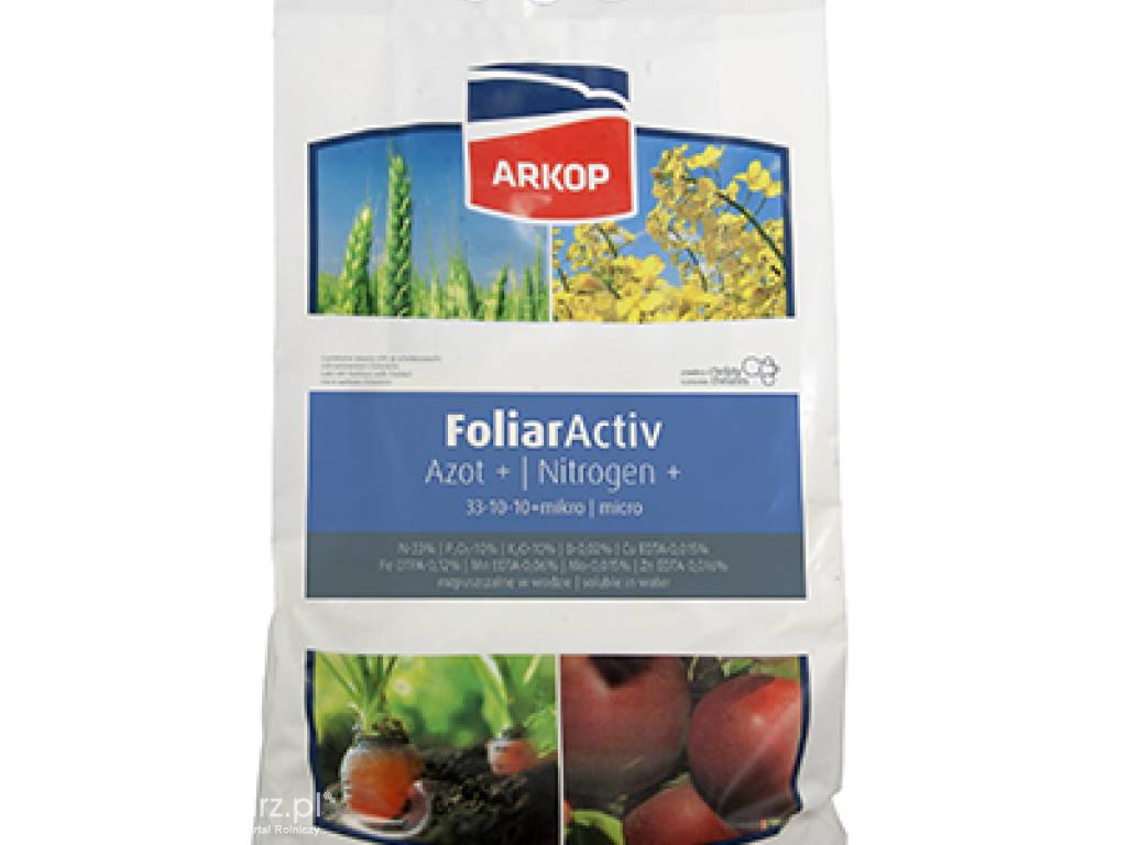 Nawóz NPK - FoliarActiv Azot 33-10-10 + mikro