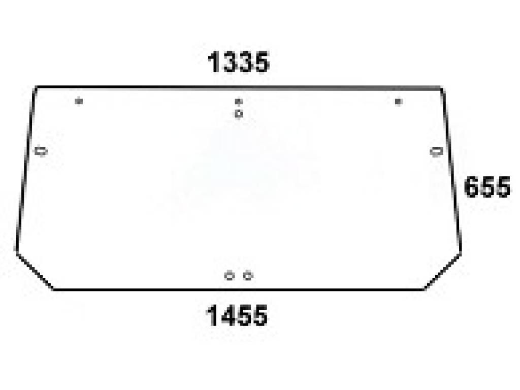 CASE / STEYR - szyba tylna górna zielona CS, CVT, CVX, TVT