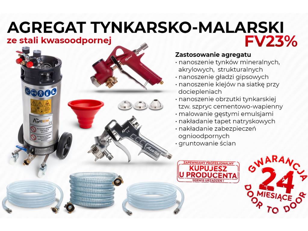 AGREGAT TYNKARSKI PISTOLET NATRYSKOWY AGREGAT MALARSKI TYNKOWNICA PRODUCENT