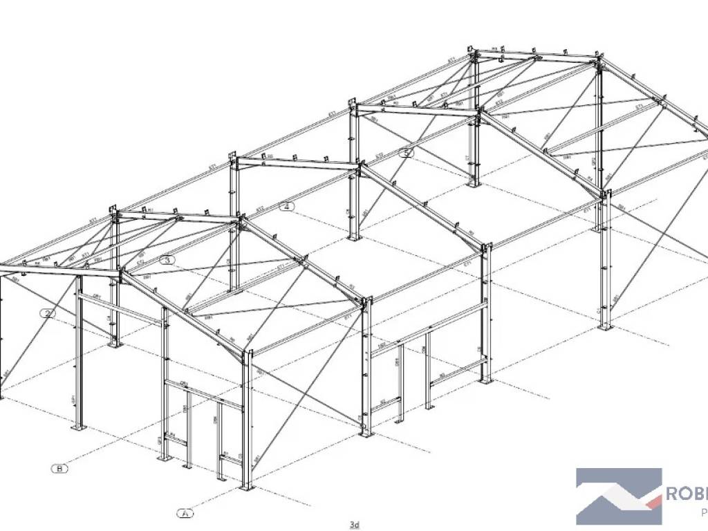 Konstrukcja stalowa budynku- hala 9x19m 3