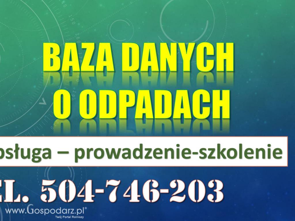 Pomoc telefoniczna, BDO, Szkolenie Baza Danych o Odpadach