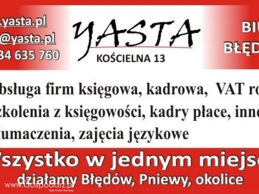 VAT od Maszyn Rolniczych, Inwestycji, szkolenia VAT rolnicy
