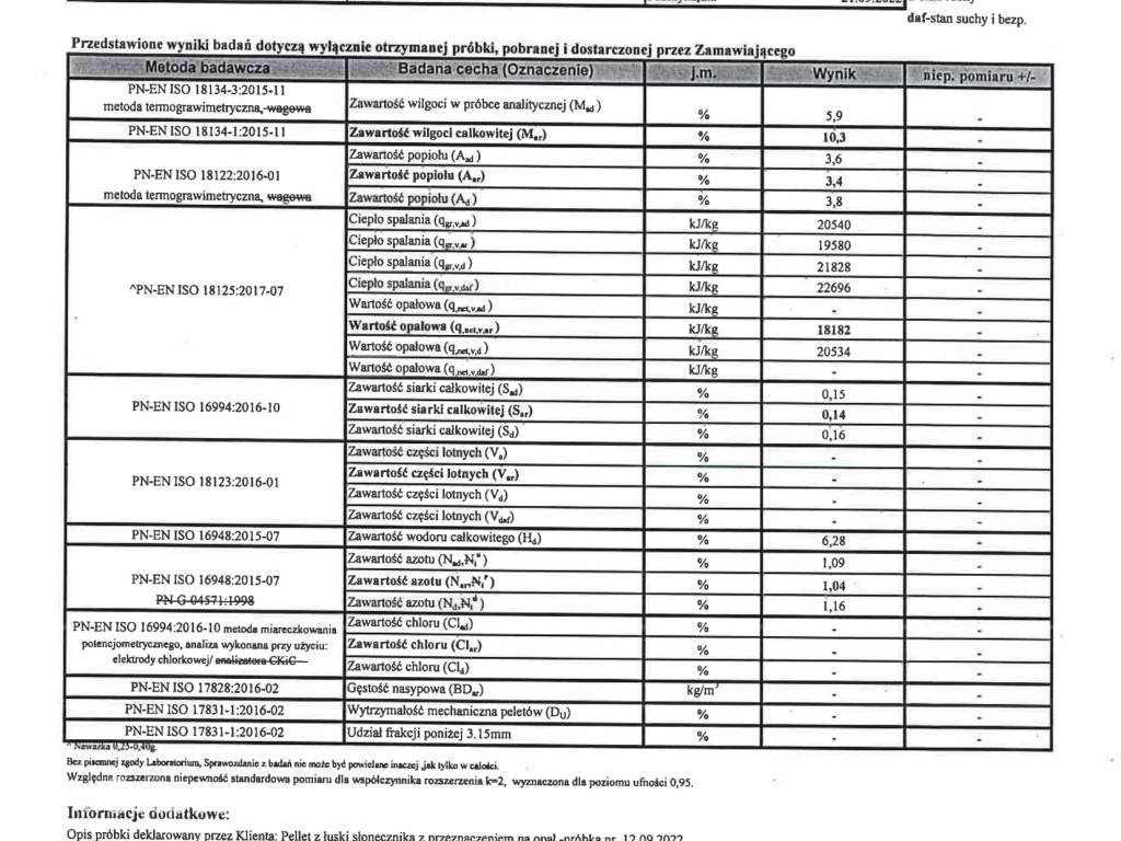 PROMOCJA-Pellet z łuski słonecznika-od 590zł/t przy  22t 4