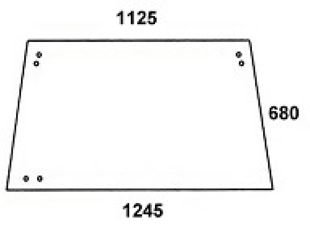 CASE / STEYR - szyba tylna przezroczysta do kabiny: Combi Cab S40, 9615