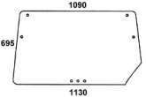 DEUTZ - szyba tylna zielona z wyciętym rogiem