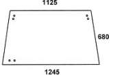 CASE / STEYR - szyba tylna przezroczysta do kabiny: Combi Cab S40, 9615