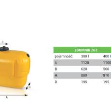 Zbiornik do opryskiwacza ZGZ 300