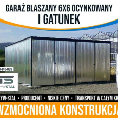 Garaż Blaszany Jednospadowy| Garaże Blaszane |Wiata|Ocynk  - GRZYWSTAL