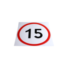 Etykieta samoprzylepna (ograniczenie prędkości do 15 km/h)
