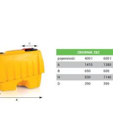 Zbiornik do opryskiwacza ZBZ600