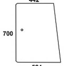 DEUTZ - szyba boczna 1 otwór