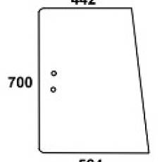 DEUTZ - szyba boczna P / L przezroczysta 2 otwory do kabiny: Agrostar