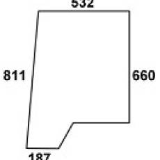 CASE / STEYR - szyba drzwiowa górna tylna P / L przezroczysta do kabiny: Combi Cab S40, 9615